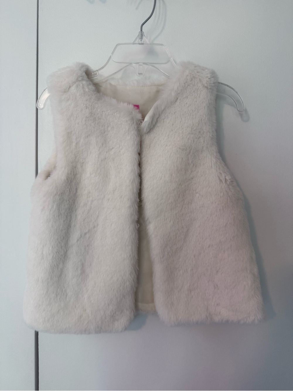 Isaac Mizrahi Cream Faux Fur Vest for Kids